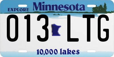 MN license plate 013LTG