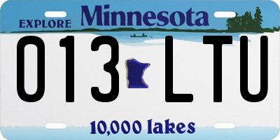MN license plate 013LTU
