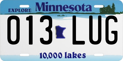 MN license plate 013LUG