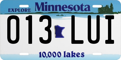 MN license plate 013LUI