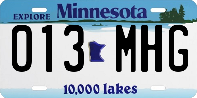 MN license plate 013MHG