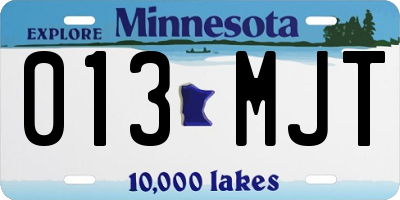 MN license plate 013MJT