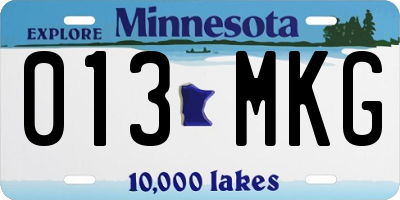 MN license plate 013MKG
