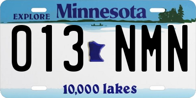 MN license plate 013NMN