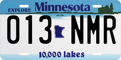 MN license plate 013NMR