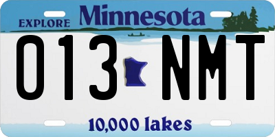 MN license plate 013NMT