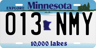 MN license plate 013NMY