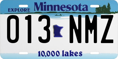 MN license plate 013NMZ