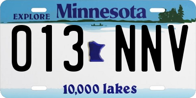 MN license plate 013NNV