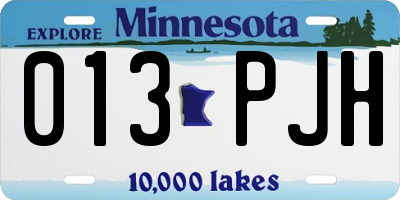 MN license plate 013PJH