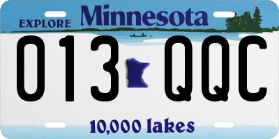 MN license plate 013QQC