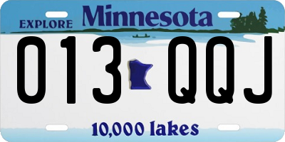MN license plate 013QQJ