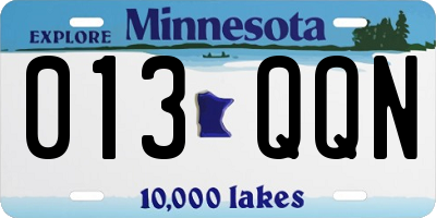 MN license plate 013QQN