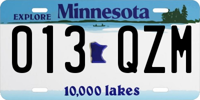 MN license plate 013QZM