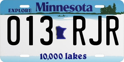 MN license plate 013RJR