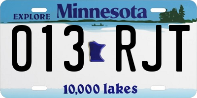 MN license plate 013RJT