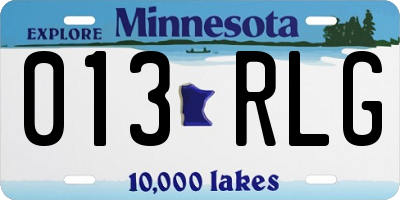 MN license plate 013RLG