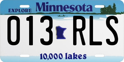 MN license plate 013RLS