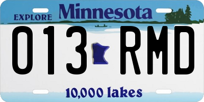 MN license plate 013RMD