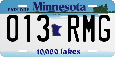 MN license plate 013RMG