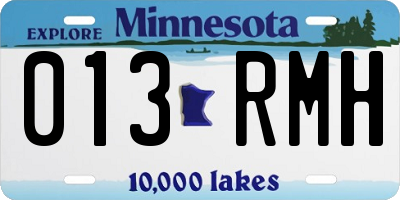 MN license plate 013RMH