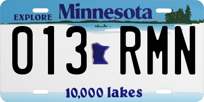 MN license plate 013RMN