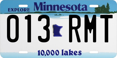 MN license plate 013RMT