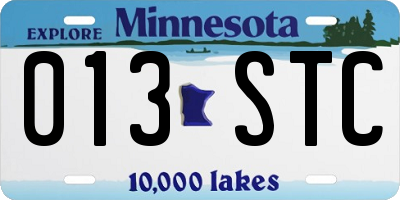 MN license plate 013STC