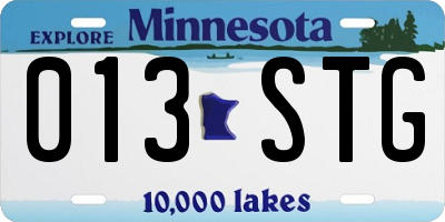 MN license plate 013STG