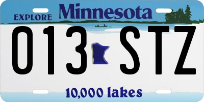 MN license plate 013STZ