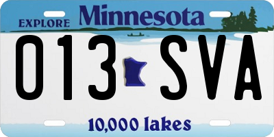 MN license plate 013SVA