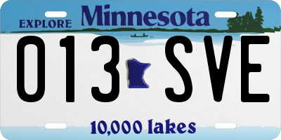 MN license plate 013SVE