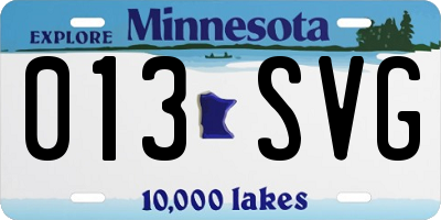 MN license plate 013SVG