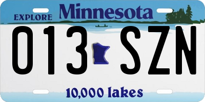 MN license plate 013SZN