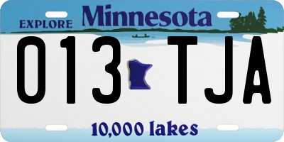 MN license plate 013TJA