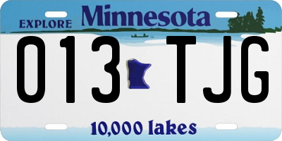 MN license plate 013TJG