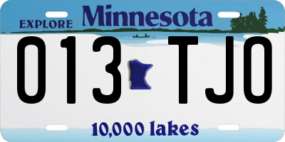 MN license plate 013TJO