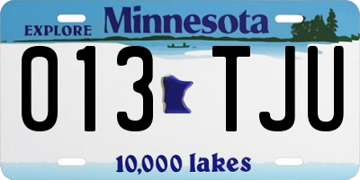 MN license plate 013TJU
