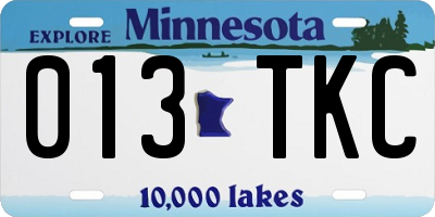 MN license plate 013TKC