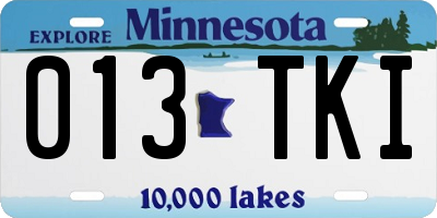 MN license plate 013TKI
