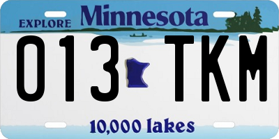 MN license plate 013TKM
