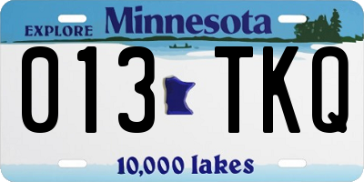 MN license plate 013TKQ