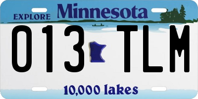 MN license plate 013TLM