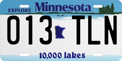 MN license plate 013TLN