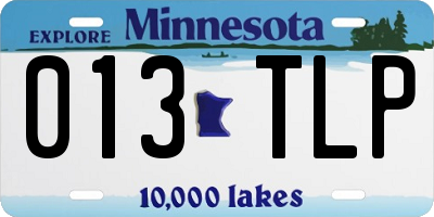 MN license plate 013TLP