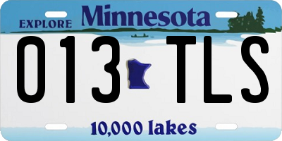 MN license plate 013TLS