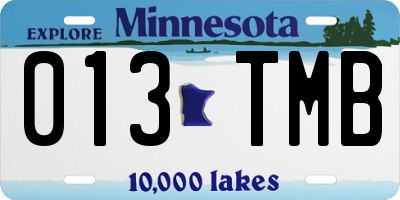 MN license plate 013TMB