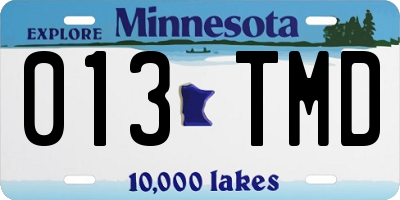MN license plate 013TMD