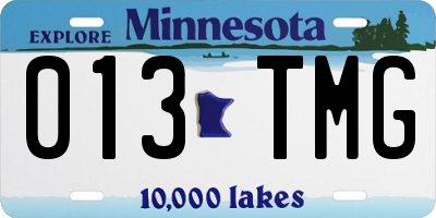 MN license plate 013TMG