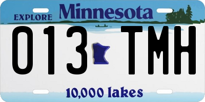 MN license plate 013TMH